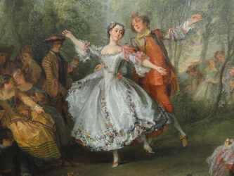 A táncoló La Camargo (részlet), 1730 körül